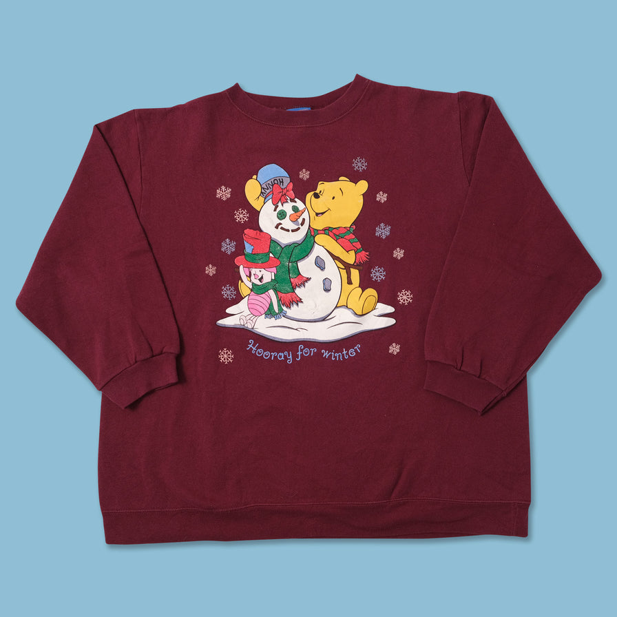 Vintage Pooh Christmas Sweater XLarge 