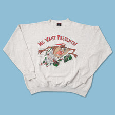 Vintage Looney Tunes Christmas Sweater XLarge 