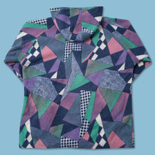 Vintage Patterned Fleece Jacket XLarge 