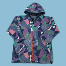 Vintage Patterned Fleece Jacket XLarge 
