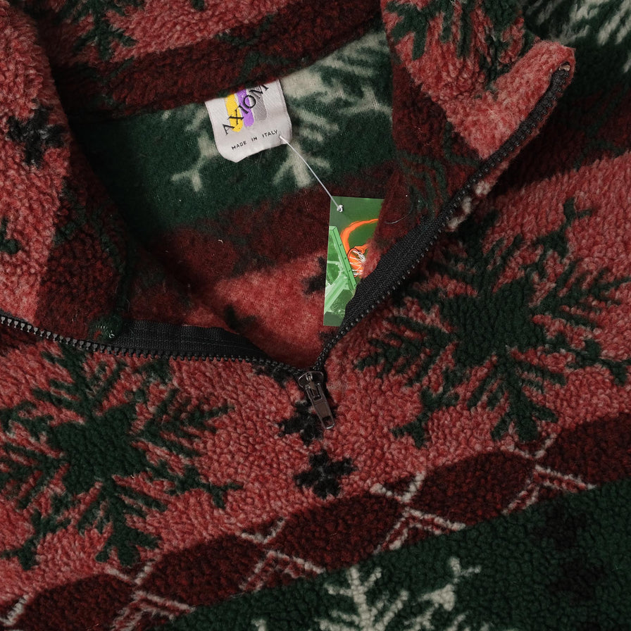 Vintage Deep Pile Q-Zip Fleece Large 