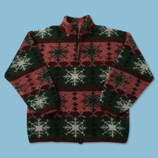 Vintage Deep Pile Q-Zip Fleece Large 