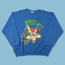 Vintage Looney Tunes Christmas Sweater XLarge 