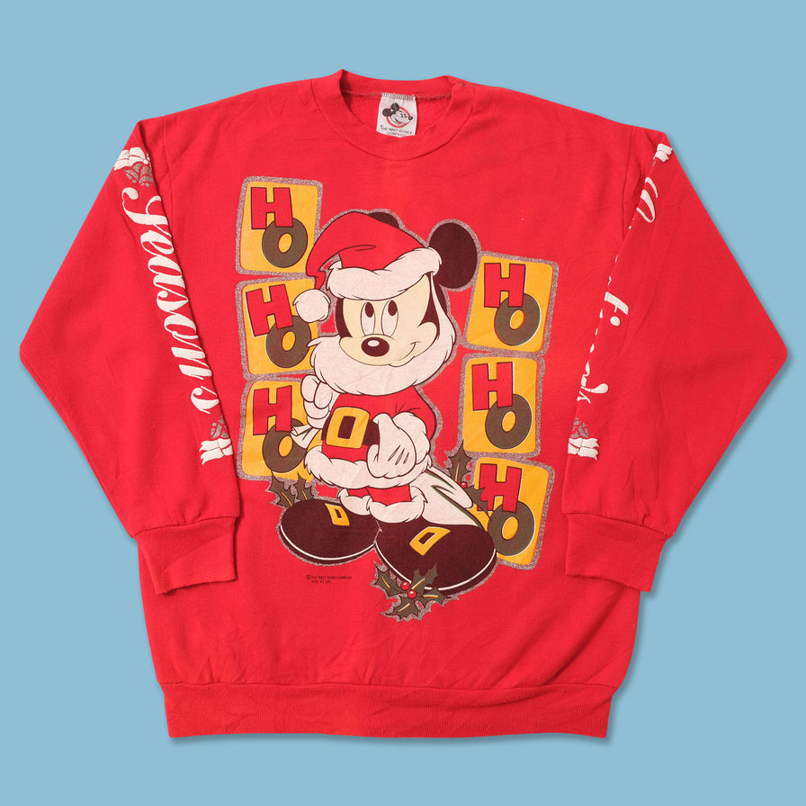 Vintage Mickey Mouse Christmas Sweater Medium 