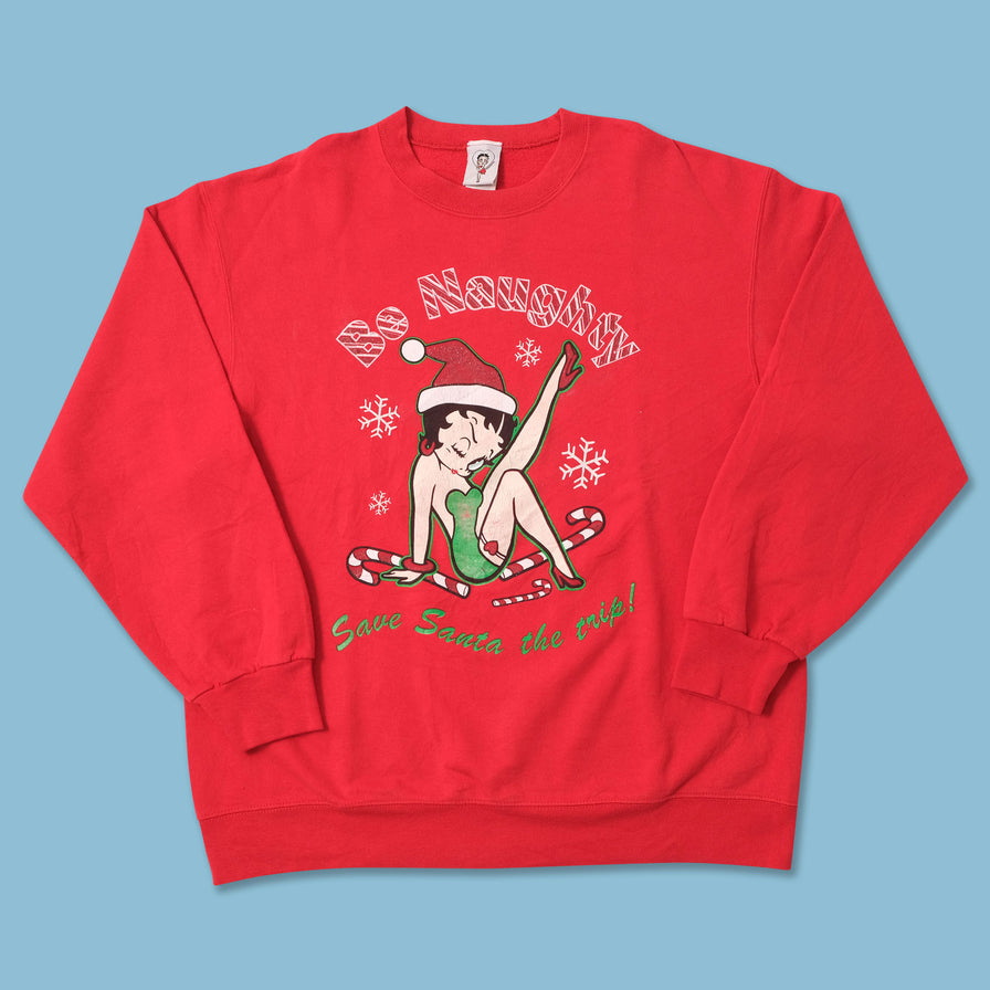 Vintage Betty Boob Christmas Sweater Large 