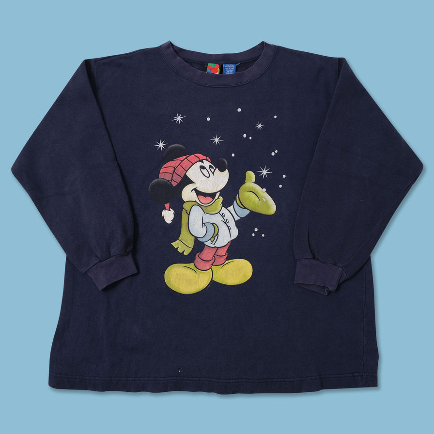 Vintage Mickey Mouse Christmas Sweater XLarge 