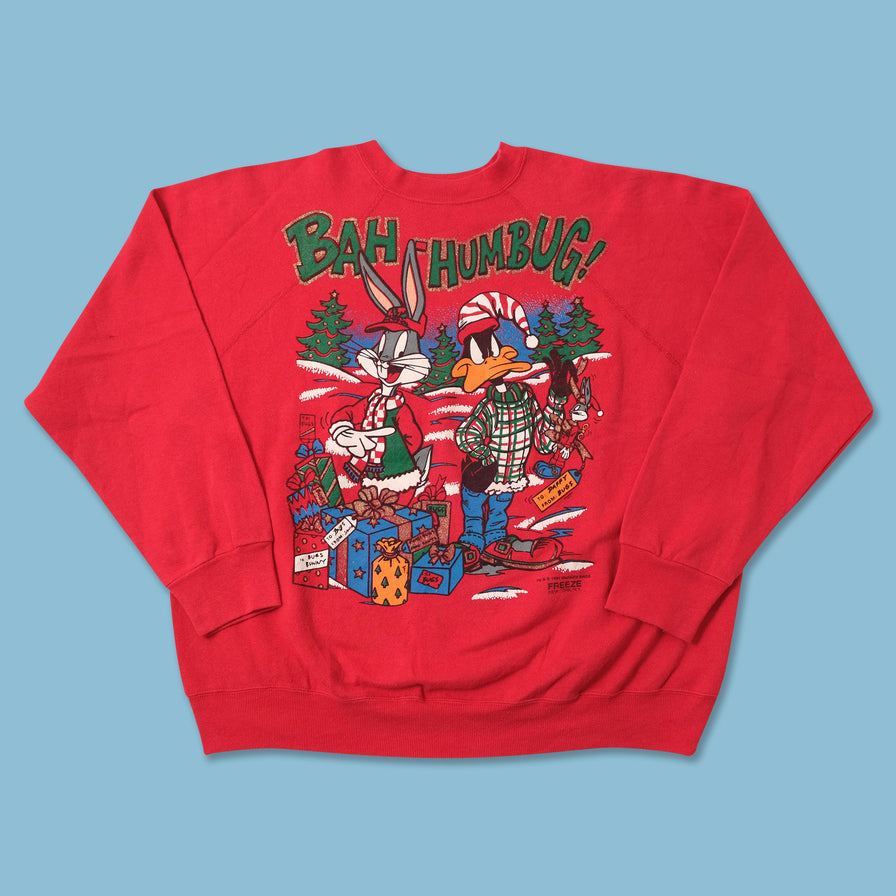 Vintage Looney Tunes Christmas Sweater XLarge 
