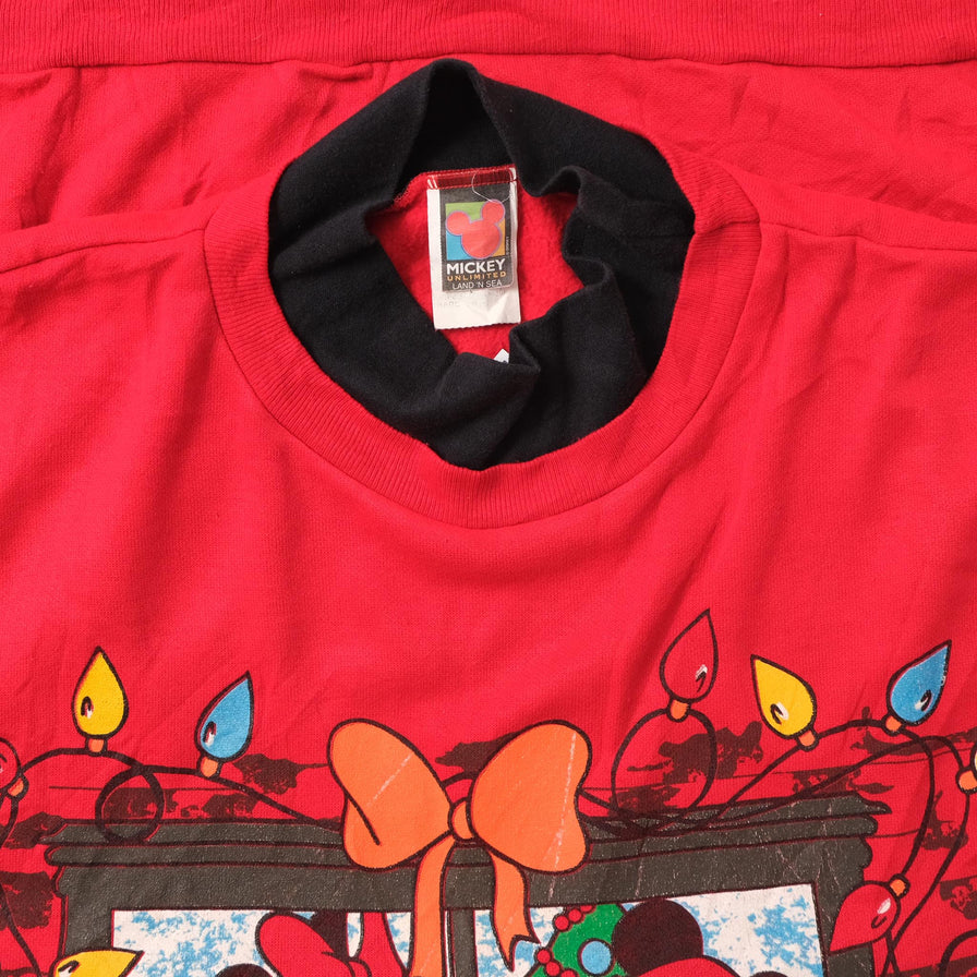 Vintage Mickey Mouse Christmas Sweater XLarge 