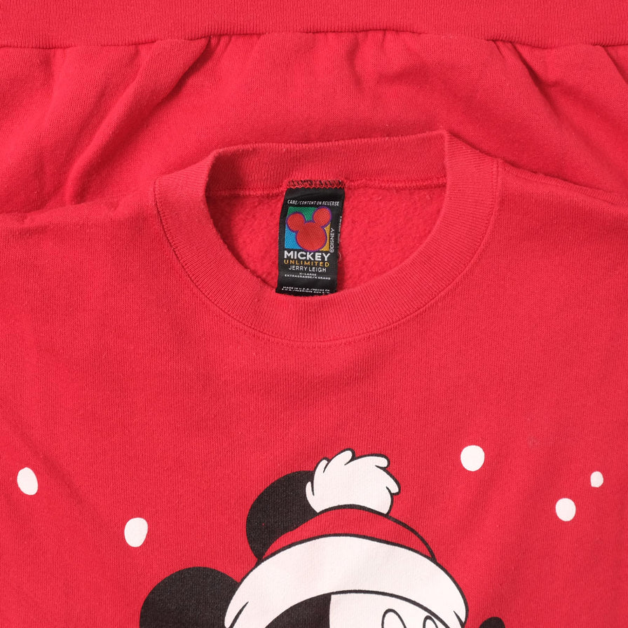 Vintage Mickey Mouse Christmas Sweater XLarge 