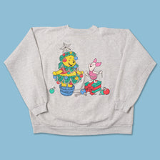 Vintage Pooh Christmas Sweater Large 