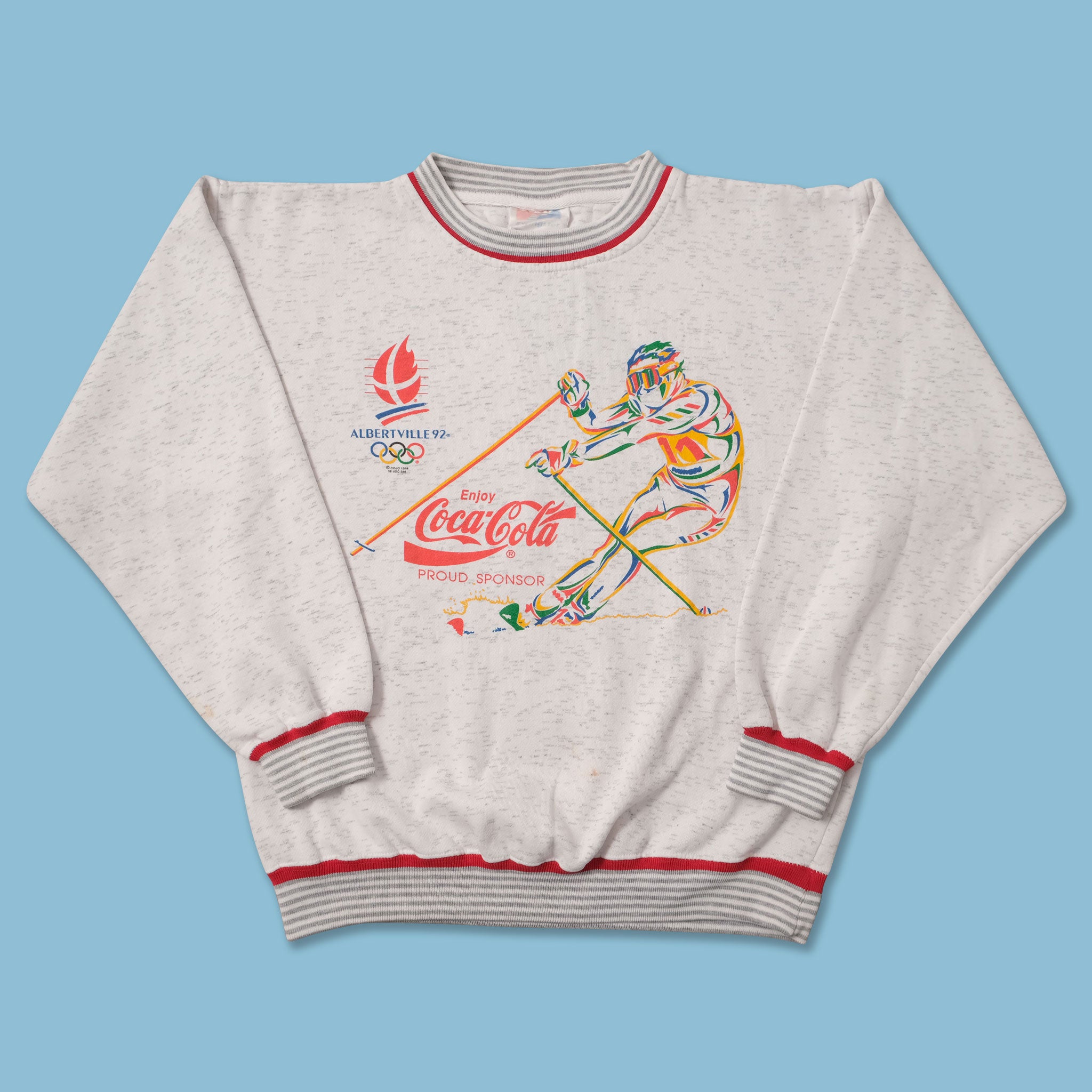 1992 Albertville Olympics Coca Cola Sweater Small | Double
