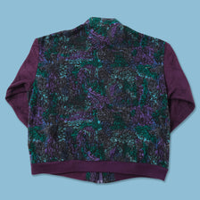Vintage Patterned Fleece Jacket Medium 