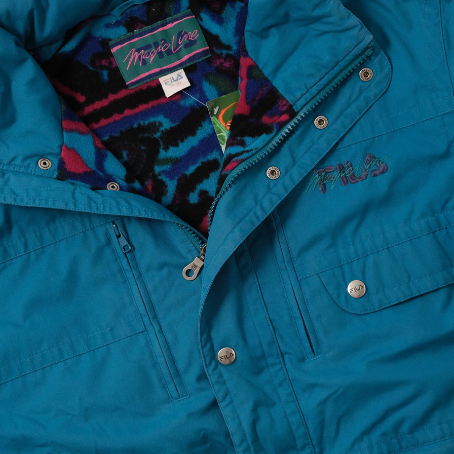 Vintage Fila Magic Line Padded Jacket Medium 