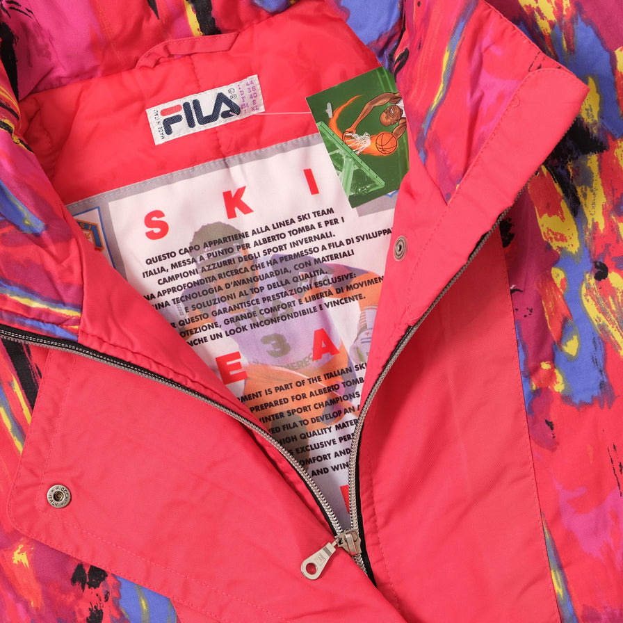 Vintage Women's Fila Padded Jacket Medium 