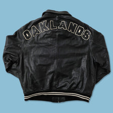 Vintage Oakland Leather College Jacket XLarge 