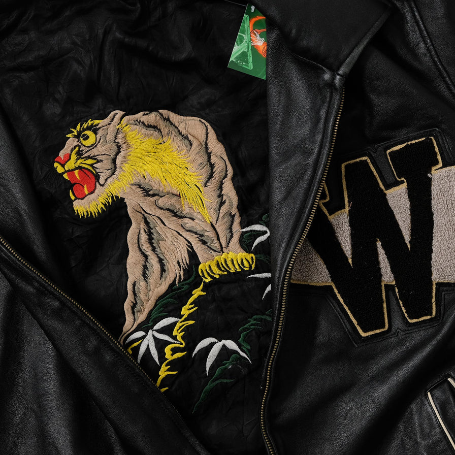 Vintage Oakland Leather College Jacket XLarge 