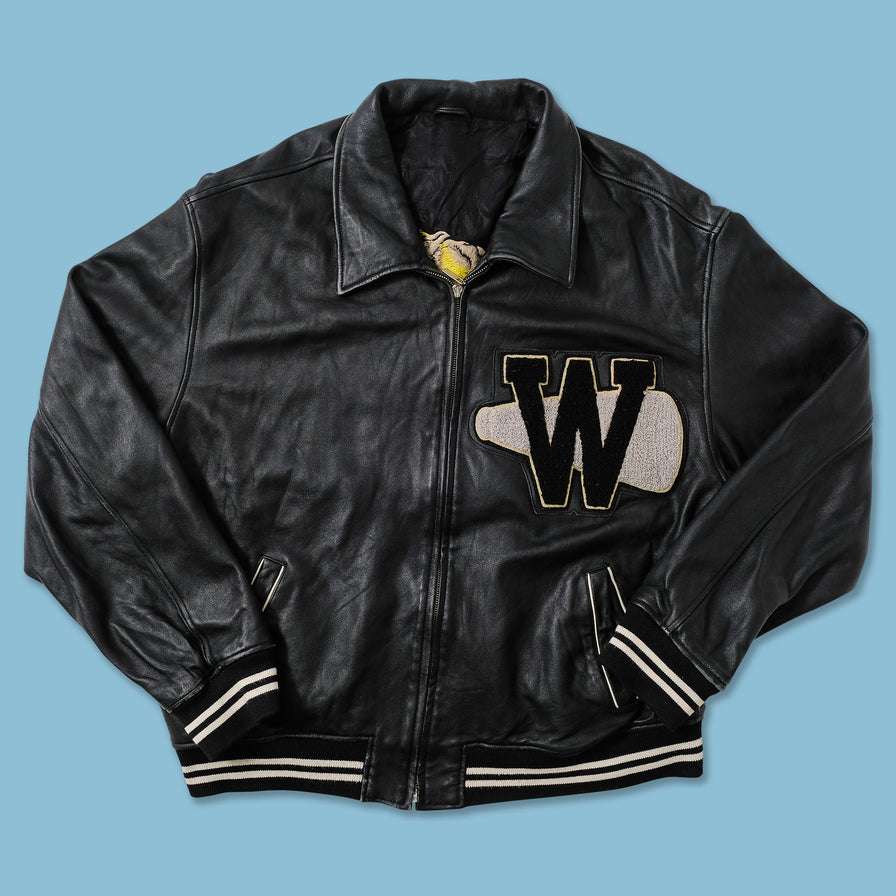 Vintage Oakland Leather College Jacket XLarge 