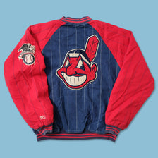 Vintage Cleveland Indians Padded Varsity Jacket Small 