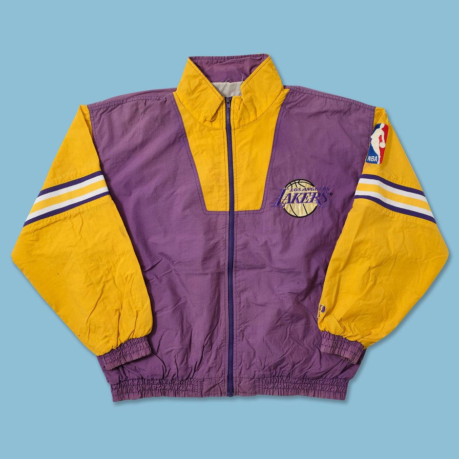 vintage lakers warm up jacket