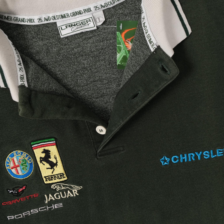 Vintage Oldtimer Grand Prix Collared Sweater Large 