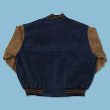 Vintage College Suede Leather Jacket XXLarge 