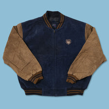 Vintage College Suede Leather Jacket XXLarge 