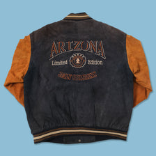 Vintage College Suede Leather Jacket XLarge 