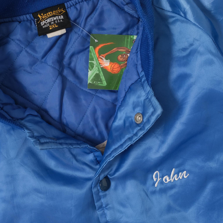 Vintage Biker Padded College Jacket XLarge 