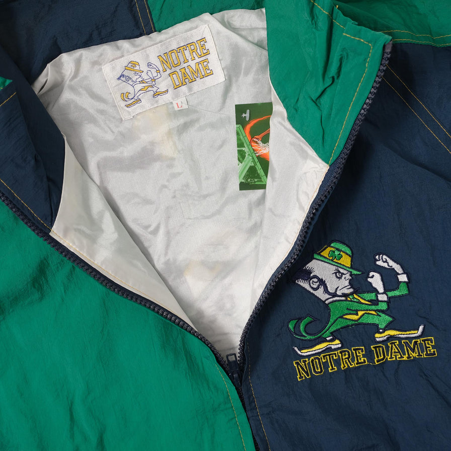 Vintage Notre Dame Fighting Irish Track Jacket Medium 