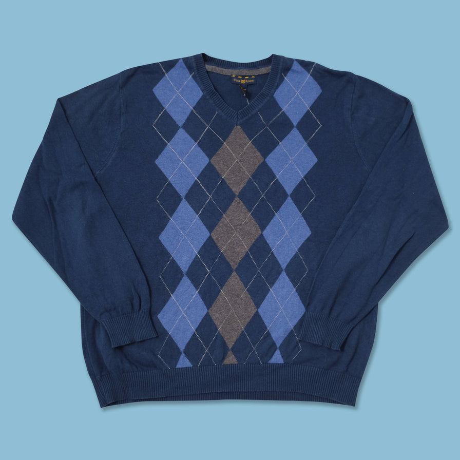 Argyle Knit Sweater XLarge 