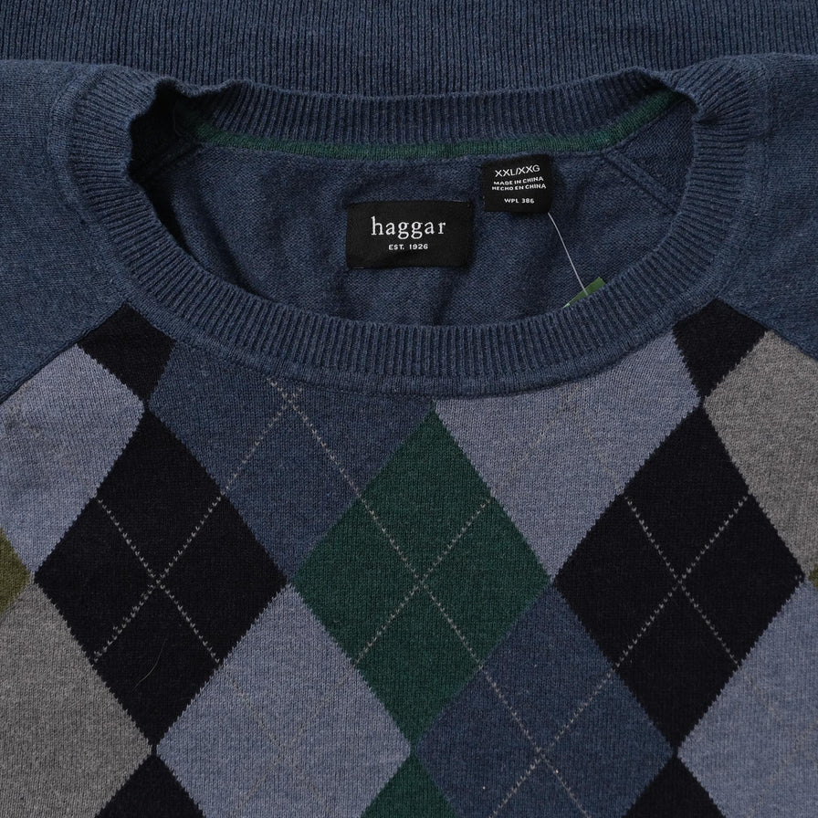 Argyle Knit Sweater Large 