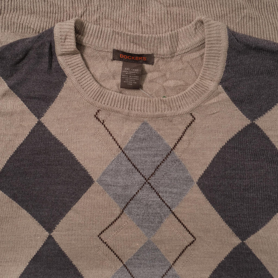 Argyle Knit Sweater XLarge 