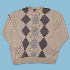 Argyle Knit Sweater XLarge 
