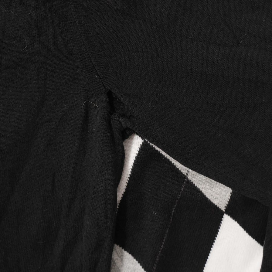 Argyle Collared Knit Sweater Small 