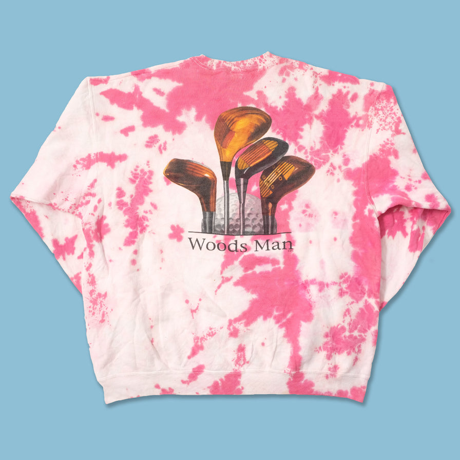 Vintage Woods Man Golf Tie Dye Sweater XXL 