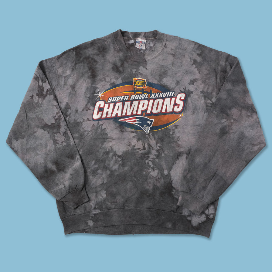2004 New England Patriots Tie Dye Sweater Large 