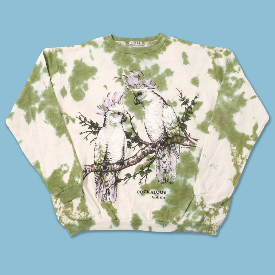 Cockatoos Tie Dye Sweater Small 