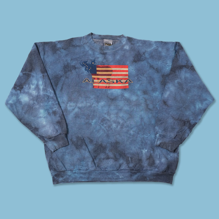 Vintage Alaska Tie Dye Sweater Large 