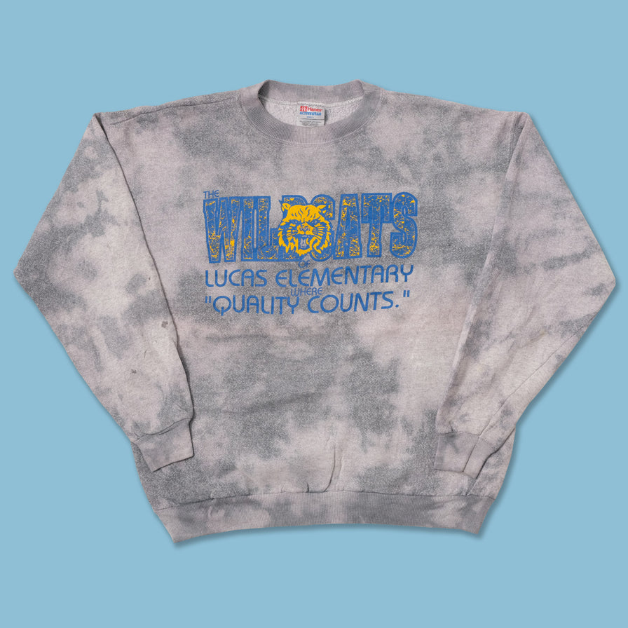 Vintage Wildcats Tie Dye Sweater Medium 