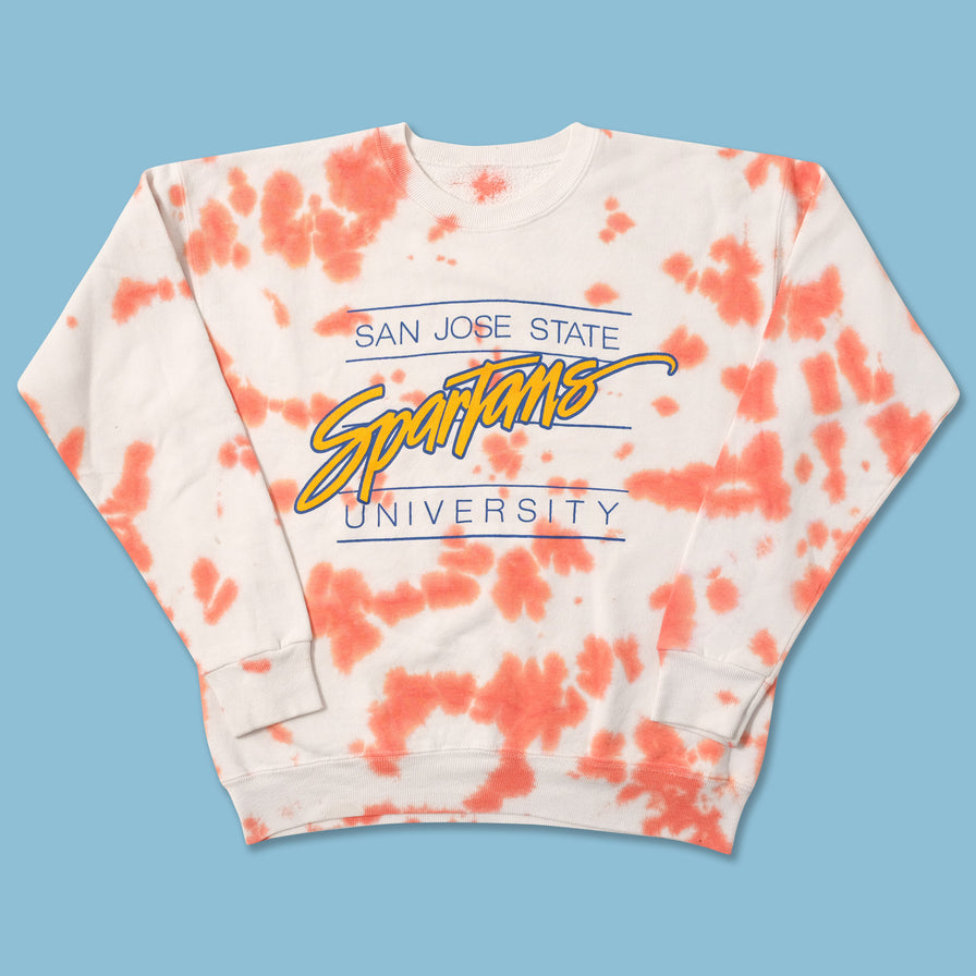 Vintage San Jose State Spartans Tie Dye Sweater Medium 