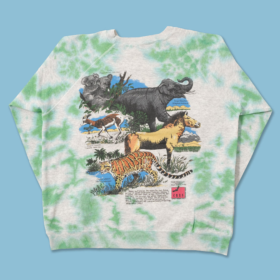 Vintage Animal Tie Dye Sweater Medium 