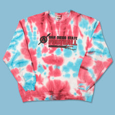 Vintage San Diego State Tie Dye Sweater Medium 
