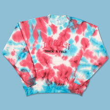 Vintage Logan Track & Field Tie Dye Sweater Large 