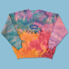 Vintage Daily Tribune Sports Tie Dye Sweater XXL 