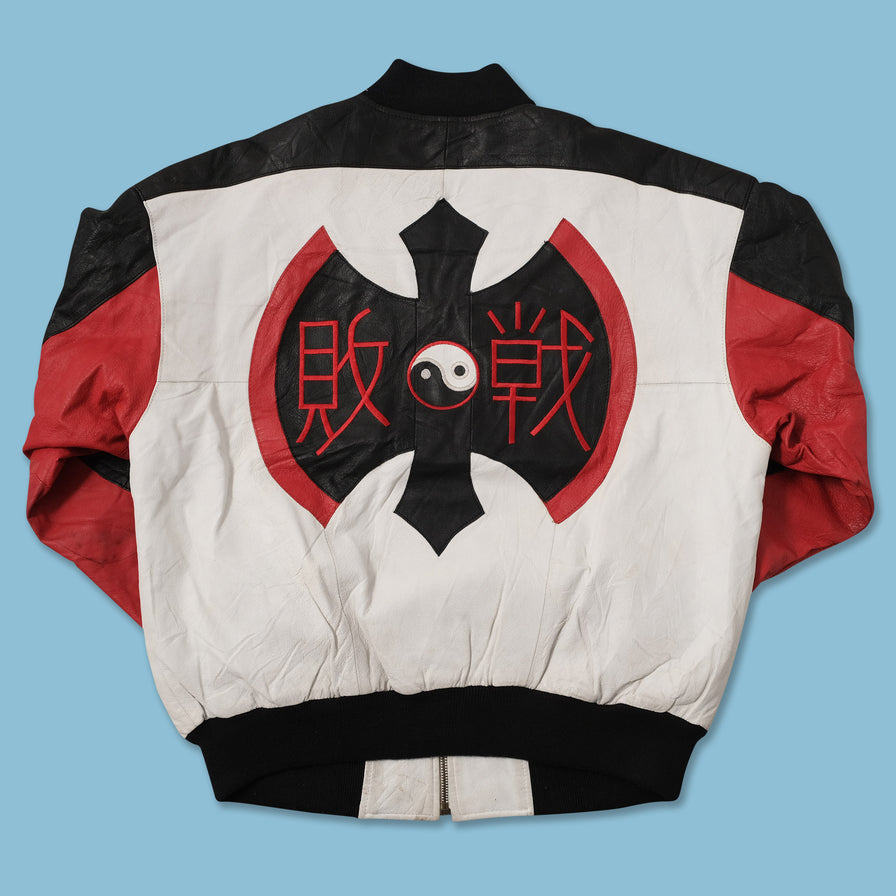Vintage Ying Yang Leather Jacket Medium 