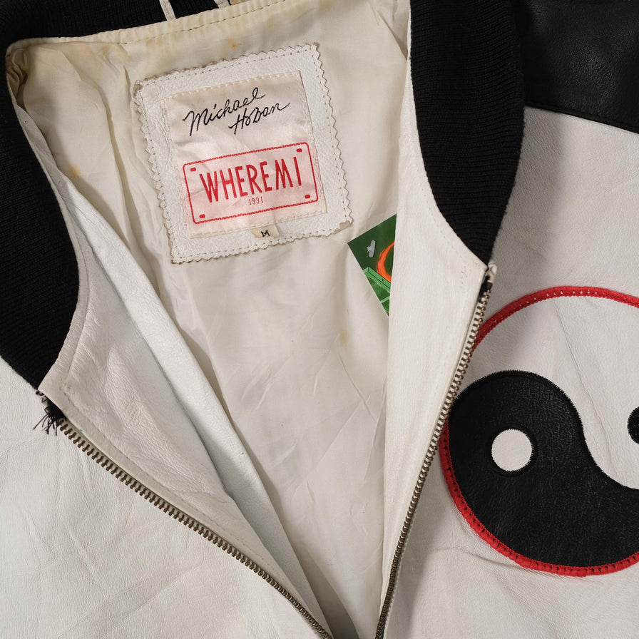 Vintage Ying Yang Leather Jacket Medium 