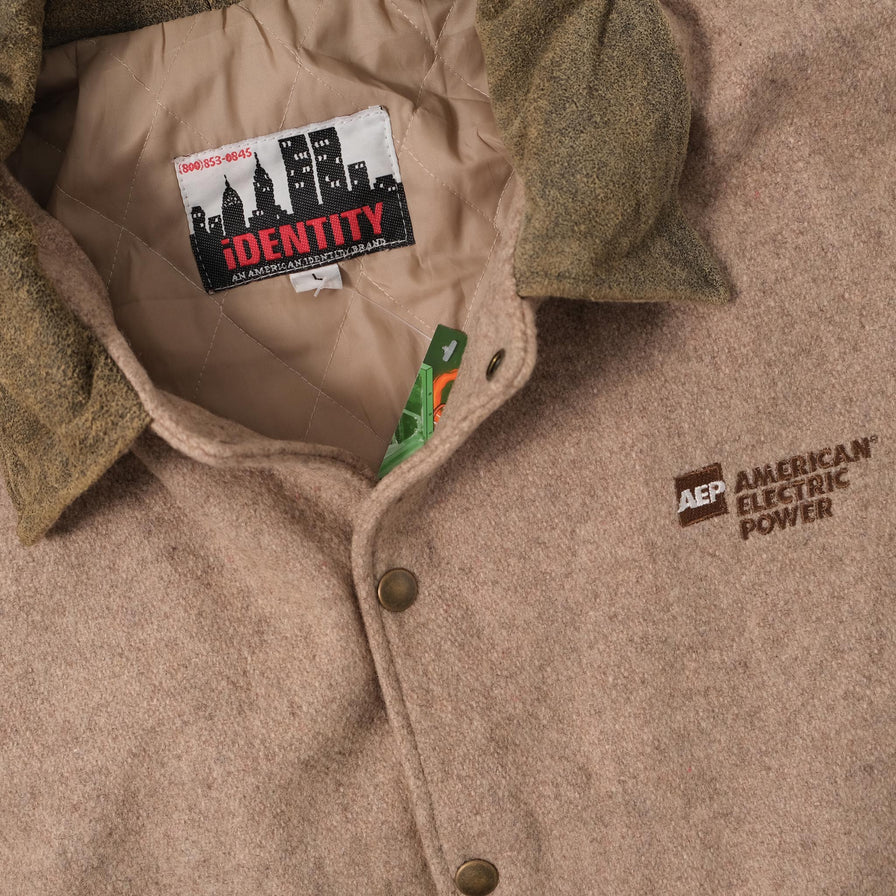 Vintage Wool / Leather Varsity Jacket Large 