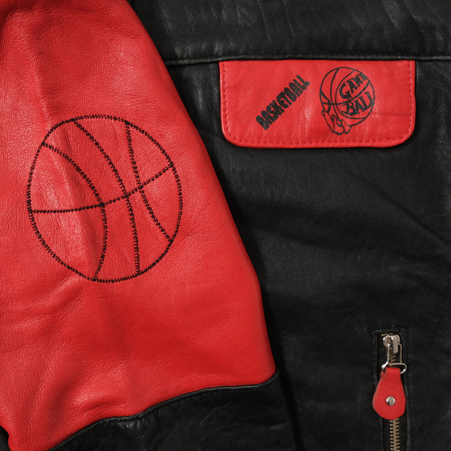 Vintage Basketball Leather Jacket Small 