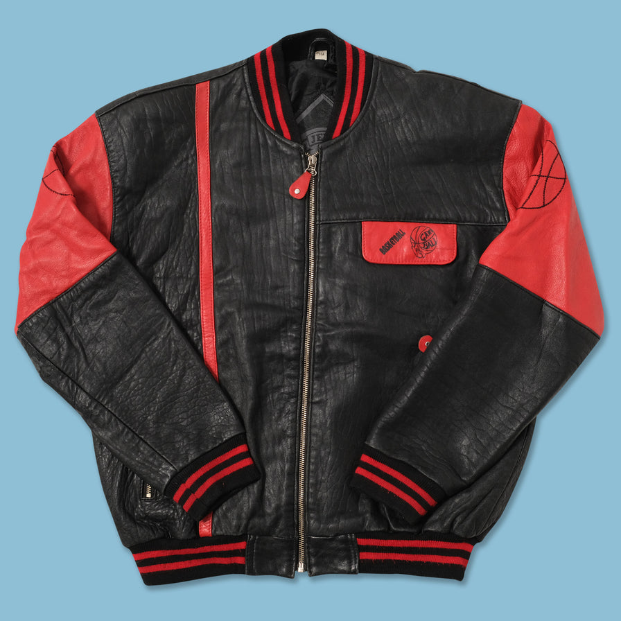 Vintage Basketball Leather Jacket Small 