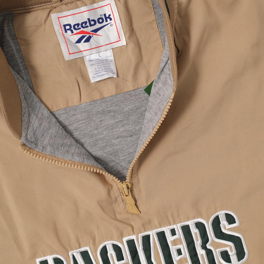 Vintage Reebok Greenbay Packers Windbreaker Large 